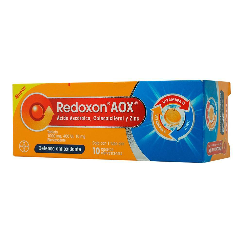 Bayer · Redoxon aox tabletas sin azúcar, naranja (10 un)