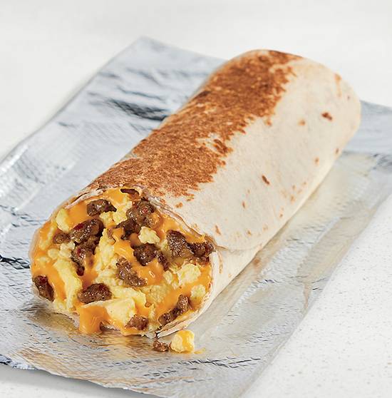 Cheesy Toasted Breakfast Burrito Sausage