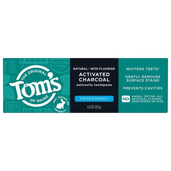 Tom's Of Maine Activated Charcoal Peppermint Toothpaste