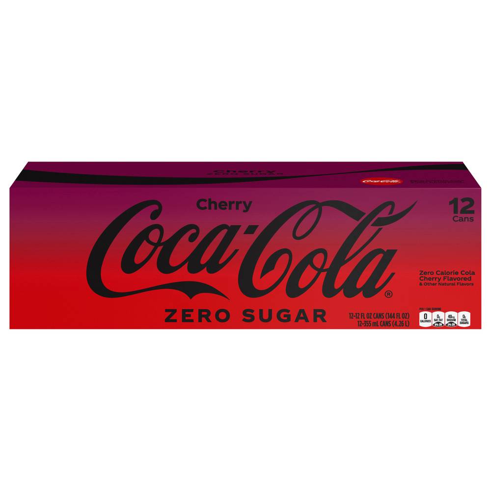 Coca-Cola Zero Sugar Cherry Soda (12 ct, 12 fl oz)