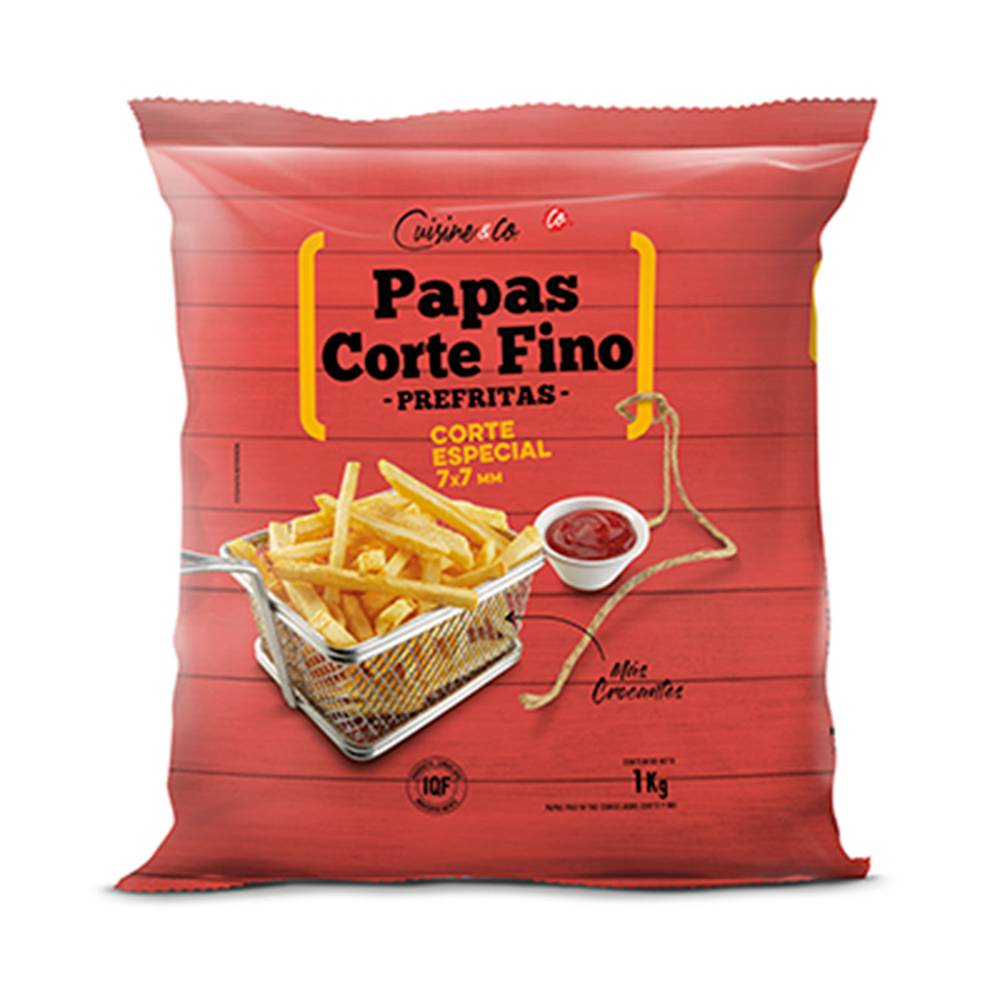 Cuisine & co papas fritas extra fina congeladas (bolsa 1 kg)