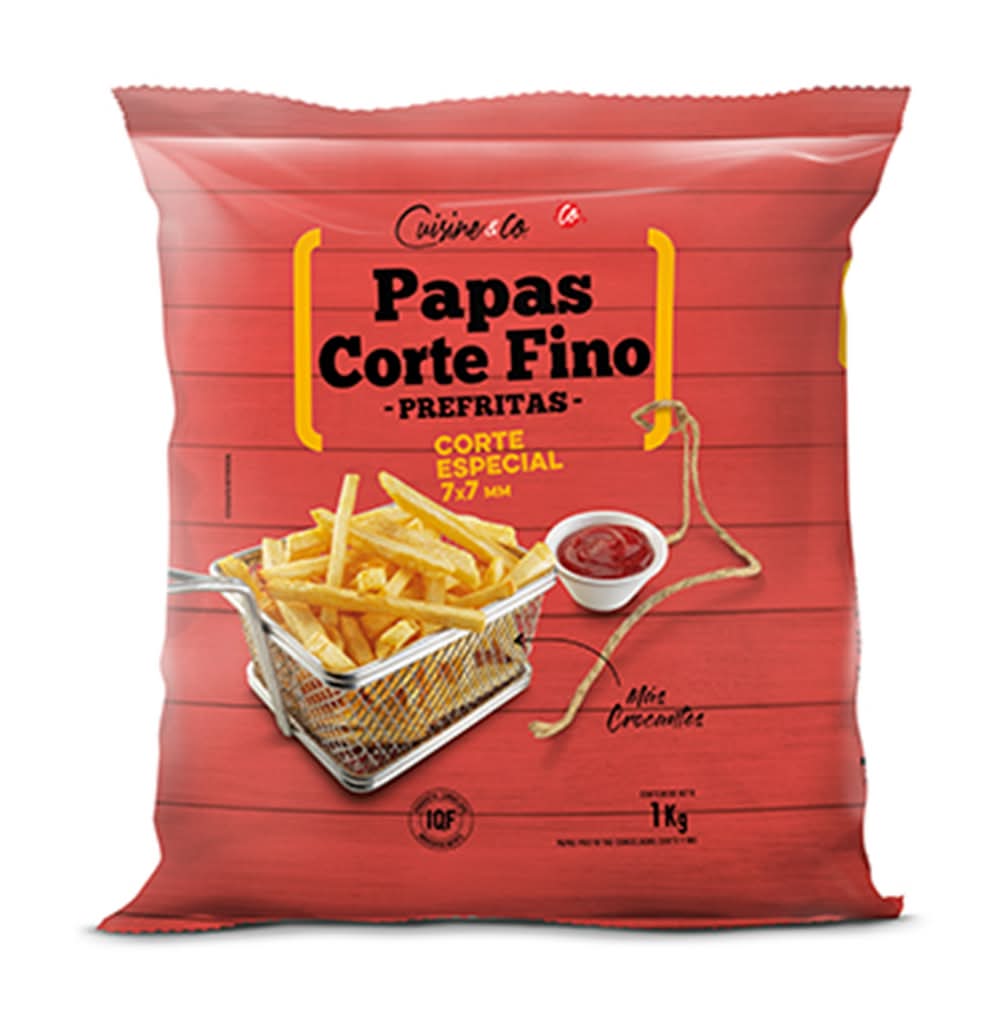 Cuisine & Co · Papas prefritas congeladas de corte fino - 7x7 mm (1 kg)