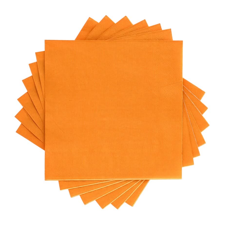 Seasonal Collection 2-Ply Orange Napkins, 30-pc Pack.