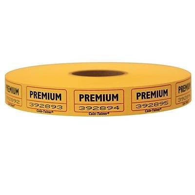 Pap-R Products Single Raffle Tickets, Yellow, 2000/Roll (215011112)