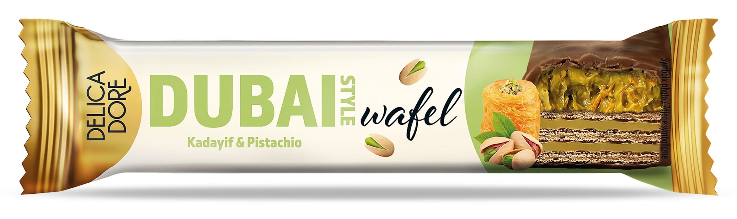 Chocolate Relleno De Pistacho Dubai Delicadore Bolsa 40 G