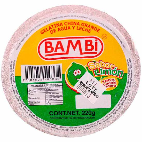 Bambi gelatina agua china