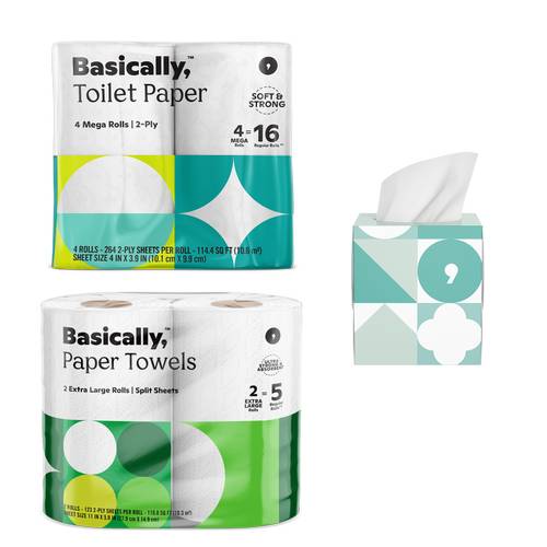 Basically, Toilet Towel Paper Bundle (4 ct)