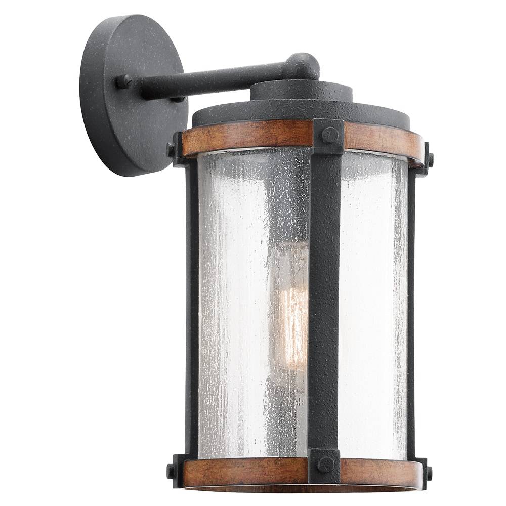 Kichler Barrington 1-Light 13-in H Distressed Black Outdoor Wall Light | 39495A