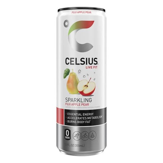 Celsius Sparkling Fuji Apple Pear 12 oz Can