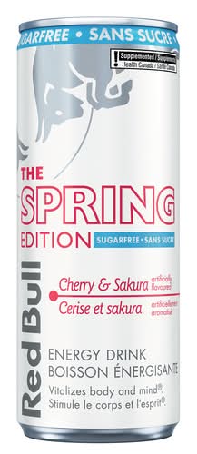 Red Bull The Spring Edition Boisson Énergisante Cerise Et Sakura Sans Sucre 250 Ml (Canette) / Red Bull The Spring Edition Sugar-Free Energy Drink Cherry & Sakura 250 ml (can)