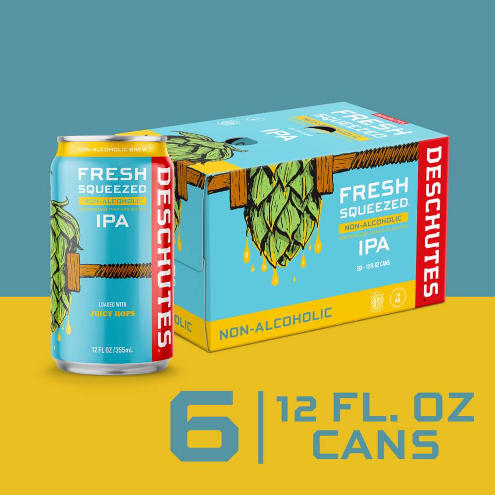 Deschutes Brewery Ipa Non-Alcoholic Fresh Squeezed Beer (6 x 12 fl oz)