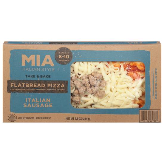 Mia Italian Style Take & Bake Flatbread Pizza Italian Sausage