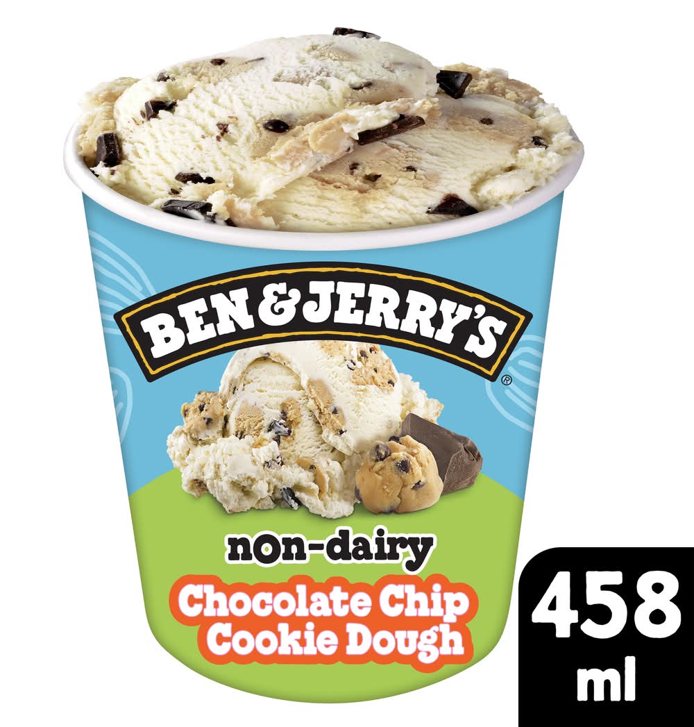 Ben & Jerry's Non Dairy Frozen Dessert, Chocolate Chip Cookie Dough (458mL)