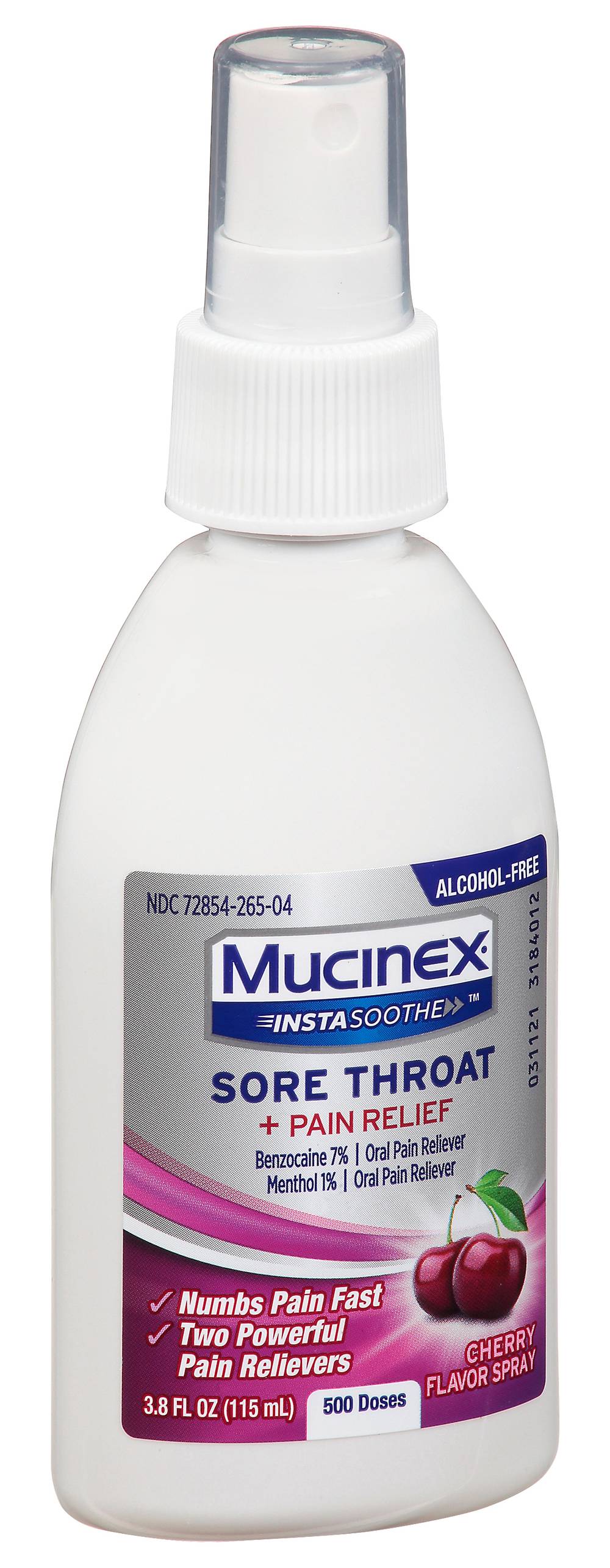 Mucinex Instasoothe Cherry Sore Throat Pain Relief Spray (4 oz)