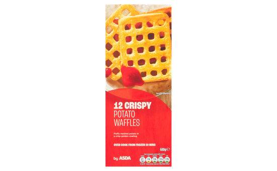 Asda Crispy 12 Potato Waffles 680g