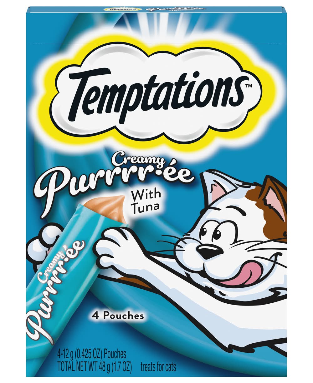 Temptations Creamy Puree Cat Treats, Tuna (4 x 0.42 oz)