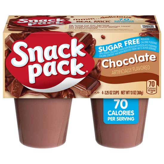 Snack pack Sugar Free Chocolate Puding (4 ct)