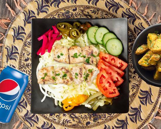 Chicken Souvlaki Salad Bowl Combo
