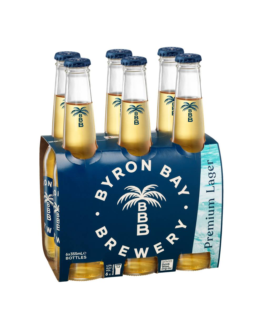 Byron Bay Premium Lager Bottle 6x355ml