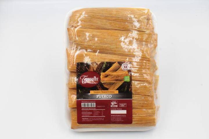 Los tamales de teresita tamal de carne de puerco (paquete 12 piezas)