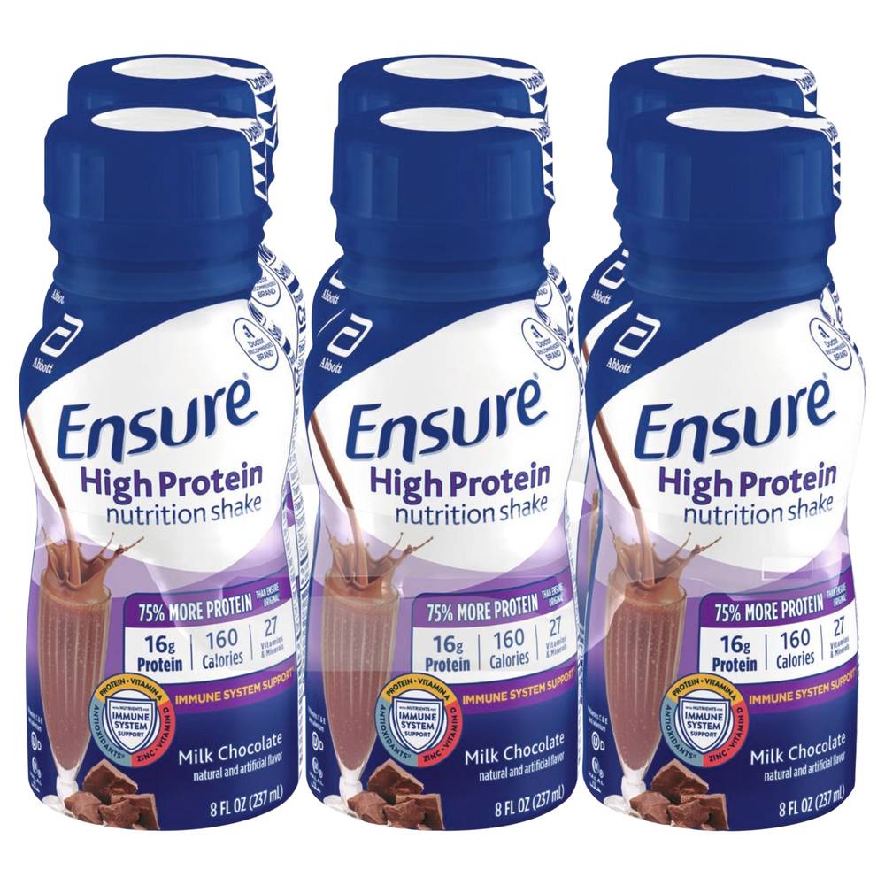 Ensure High Protein Milk Chocolate Nutrition Shake (6 x 6 fl oz)