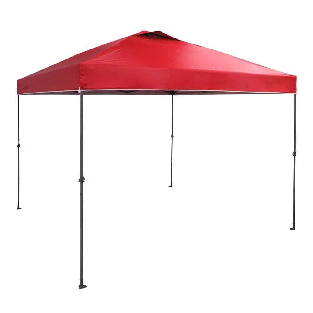 Everbilt 10 Ft. X 10 Ft. Red Instant Canopy Pop Up Tent