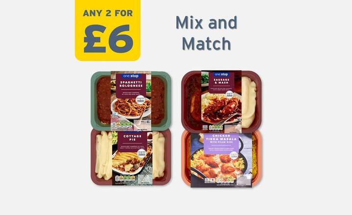 2 for £6: Microwaveable Ready Meals