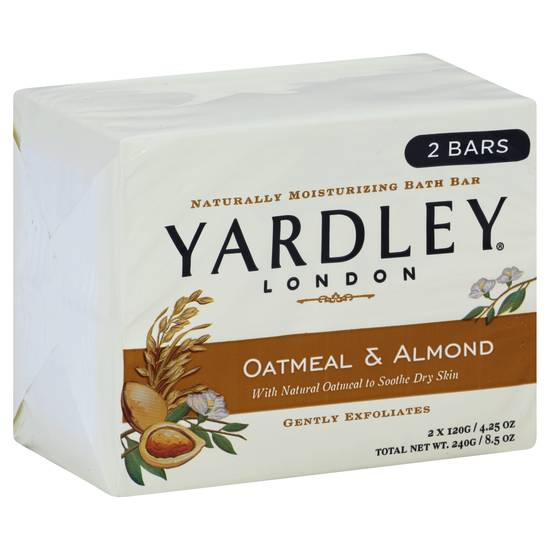 Yardley Oatmeal & Almond Moisturizing Bath Bars (2 ct)