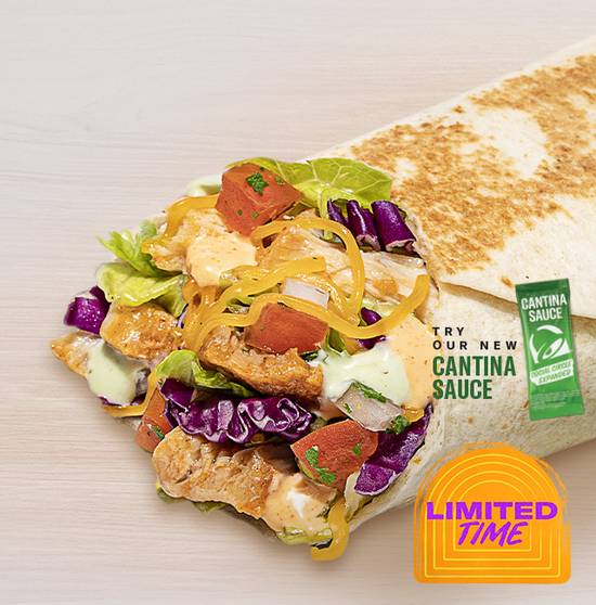 Cantina Chicken Burrito with Cantina Sauce