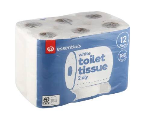 Essentials Toilet Papers 2ply 12pk