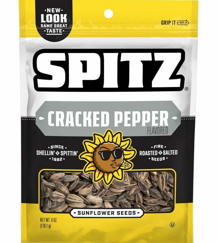 Spitz Cracked Pepper Sunflower Seeds 6oz