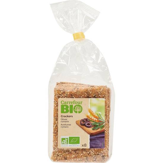 Carrefour Bio - Crackers olive romarin (8 pièces)