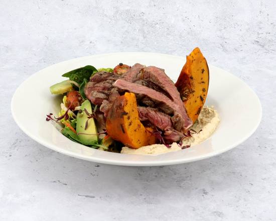 CROWN PRINCE SQUASH WARM SALAD & SLICED RUMP STEAK