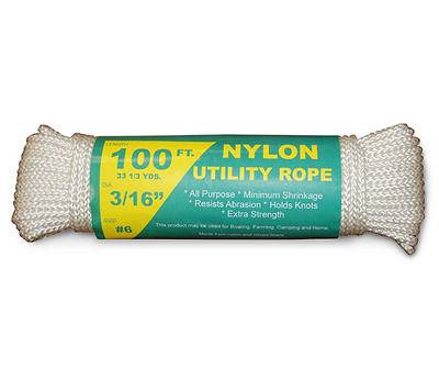 Nylon Utility Rope, White