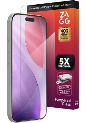 Zagg Glass+ Defense Screen Protector For Apple Iphone 17 Pro, Clear