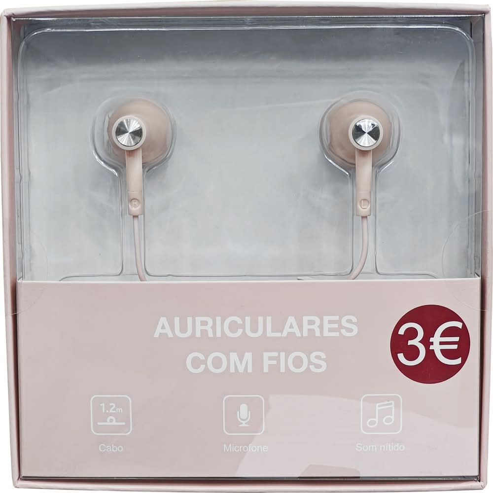 Auriculares com Fios Rosa Fusion