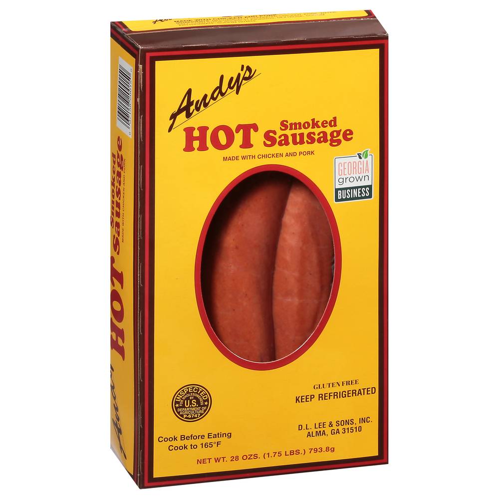 Andy's Hot Smoked Sausage (1.75 lbs)