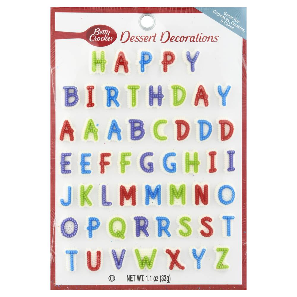 Betty Crocker Happy Birthday Dessert Decorations