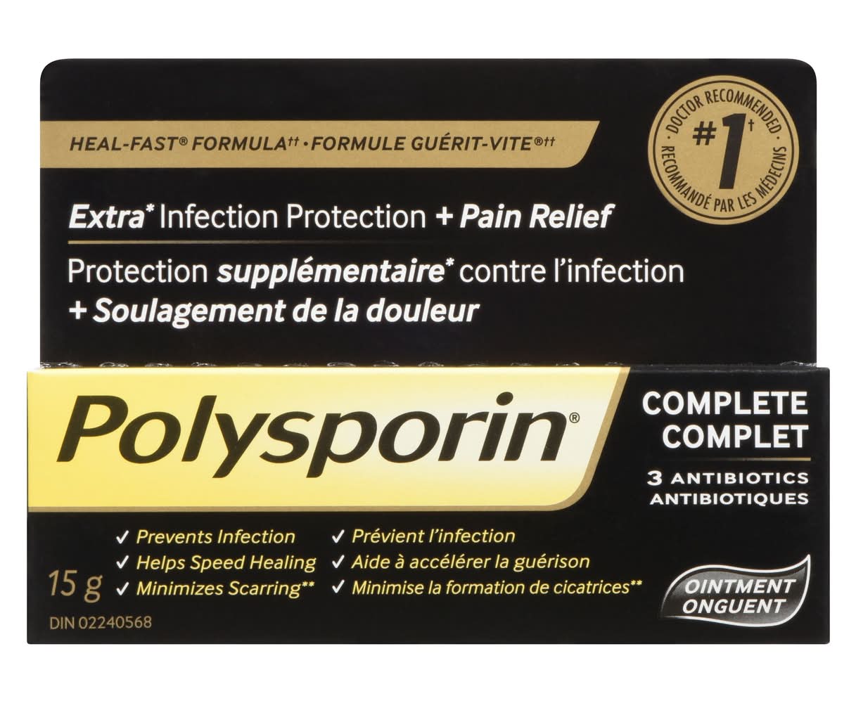 Polysporin Heal Fast Complete Antibiotic Ointment (15 g)