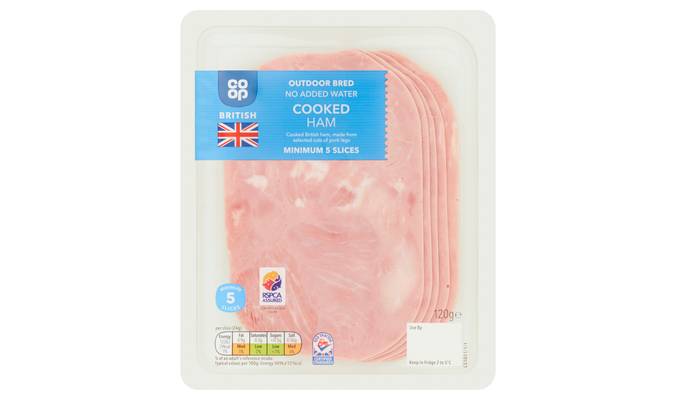 Co-op 5 British Outdoor Bred Cooked Ham 120g