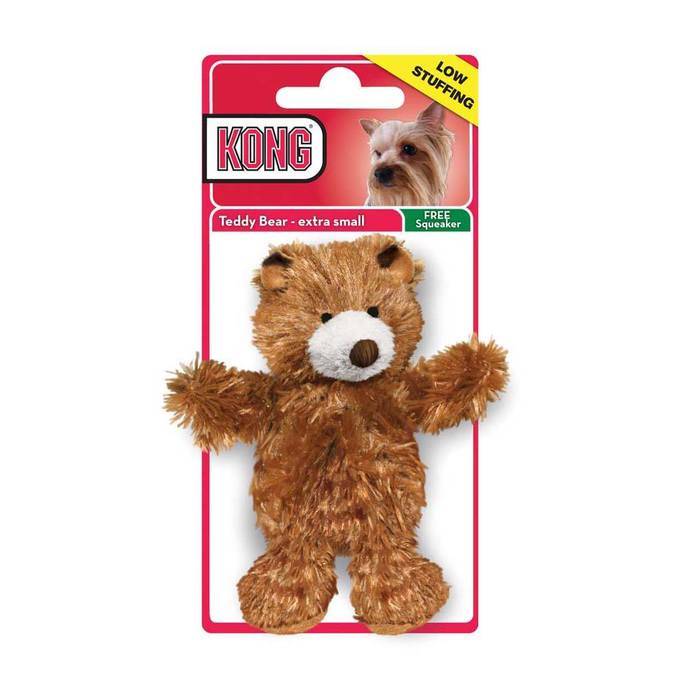 KONG Plush Teddy Bear Dog Toy (1 ct,brown)