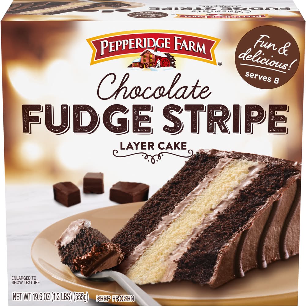 Pepperidge Farm Chocolate Fudge Strip Layer Cake (1.23 lbs)