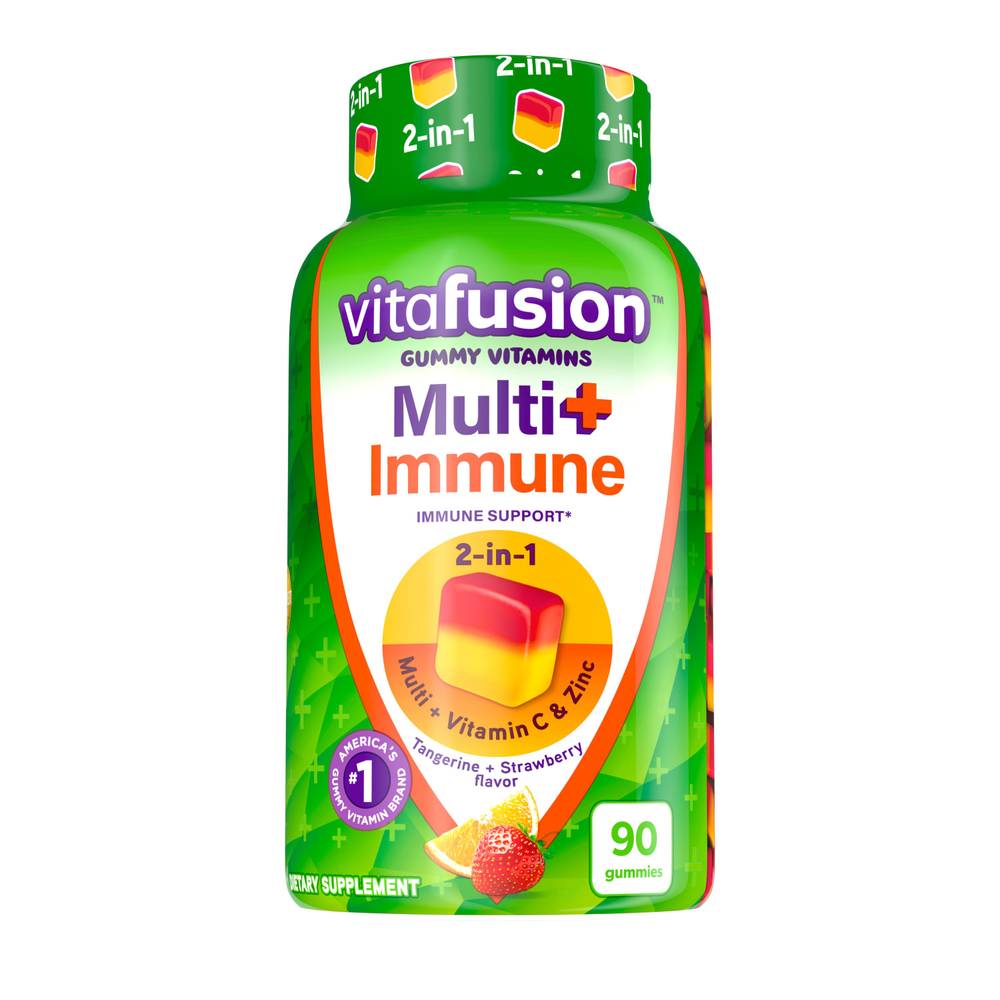 Vitafusion Multi + Immune Tangerine + Strawberry Flavor Gummy Vitamins (14 oz)