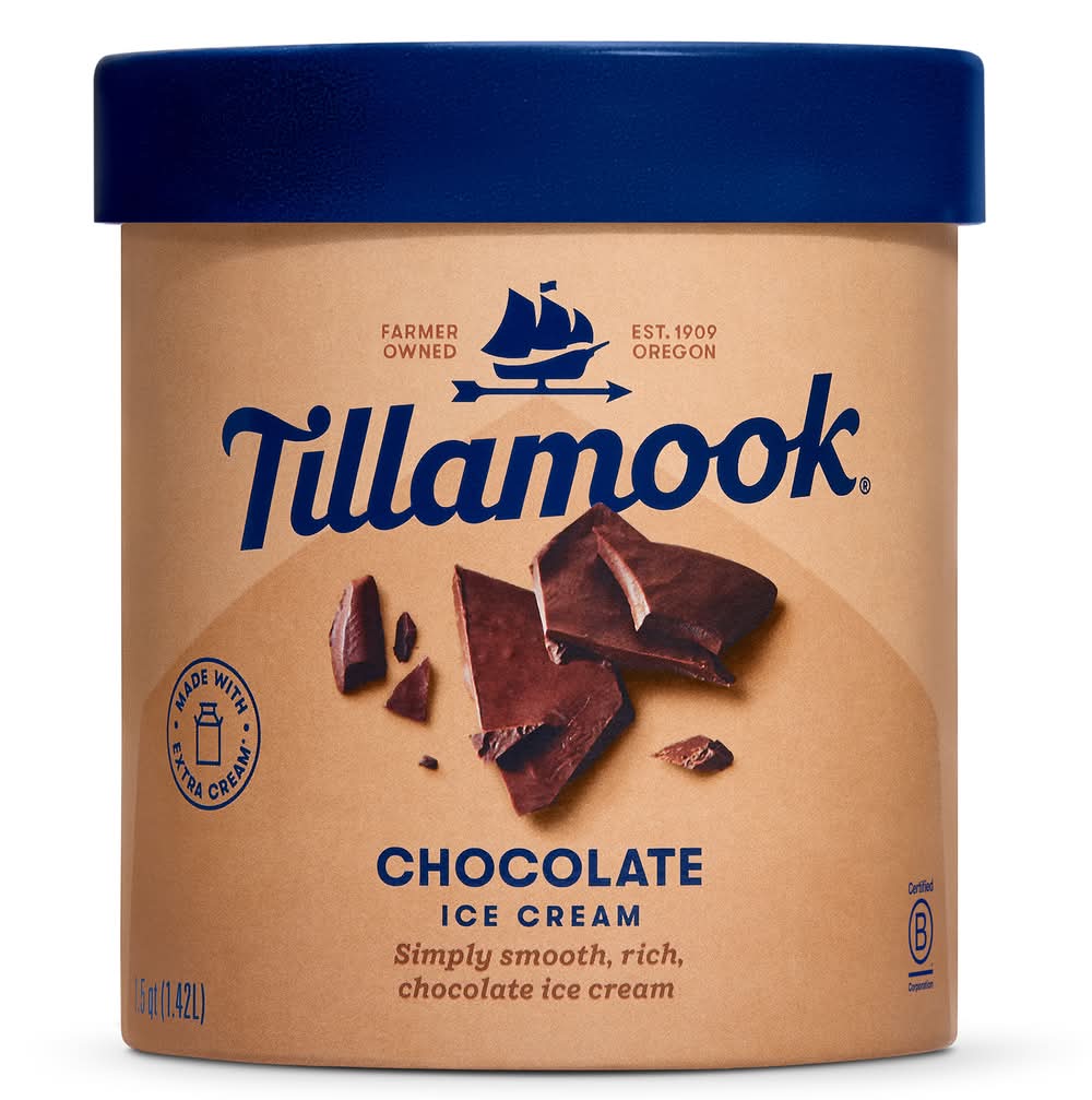 Tillamook Ice Cream, Chocolate (48 fl oz)