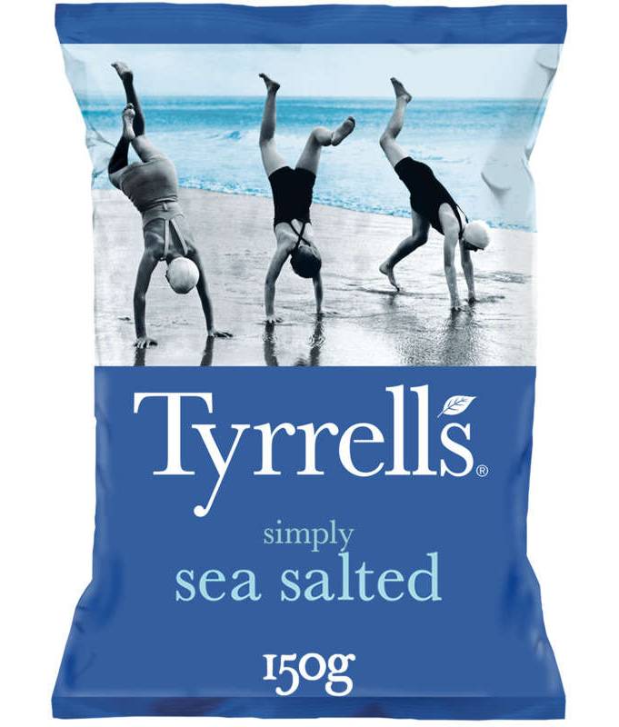 Tyrrell's Chips de pommes de terre au sel de mer 150g