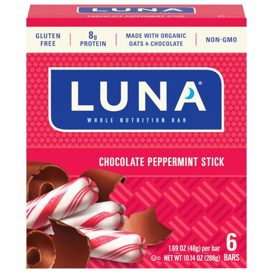 Luna Chocolate Peppermint Stick Nutrition Bars