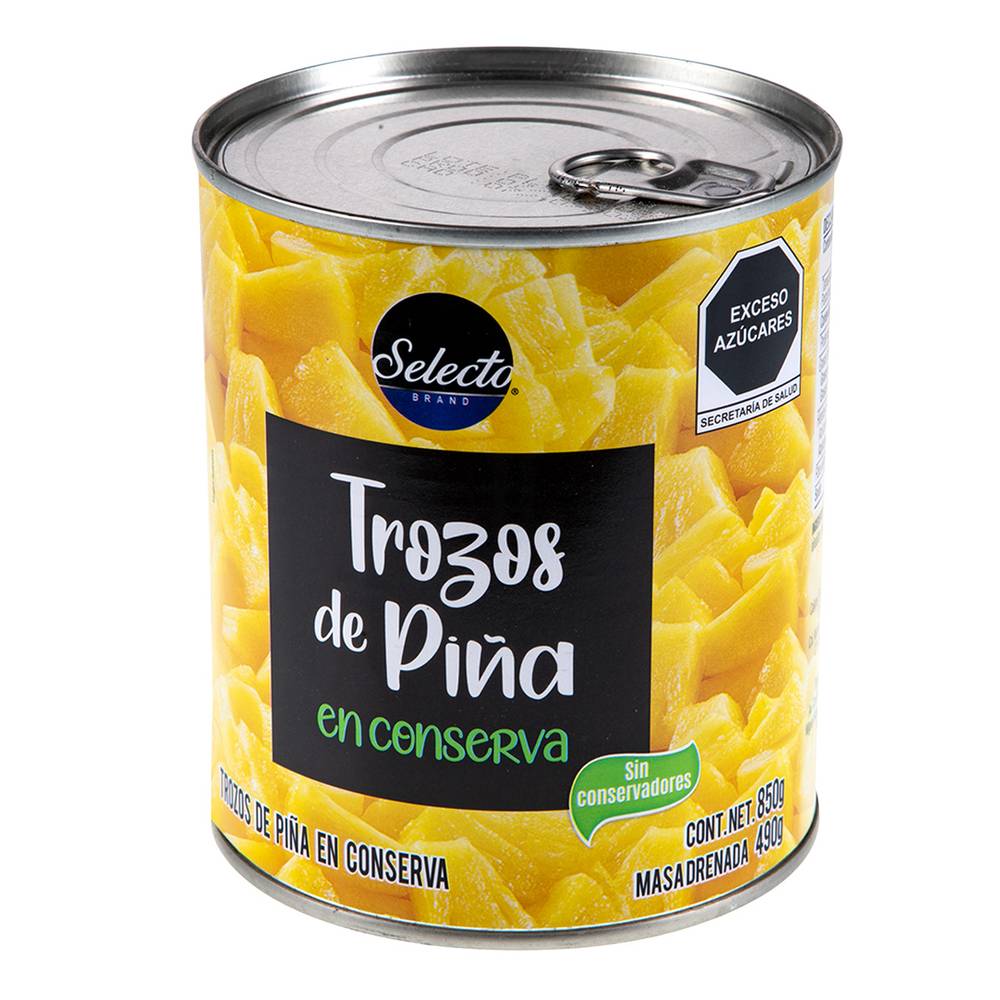 Selecto · Trozos de piña en almíbar (800 g)