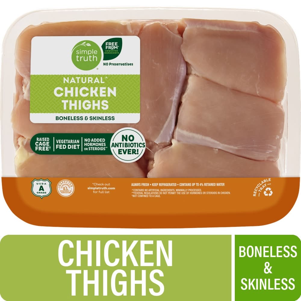 Simple Truth® Natural Boneless and Skinless Fresh Chicken Thighs