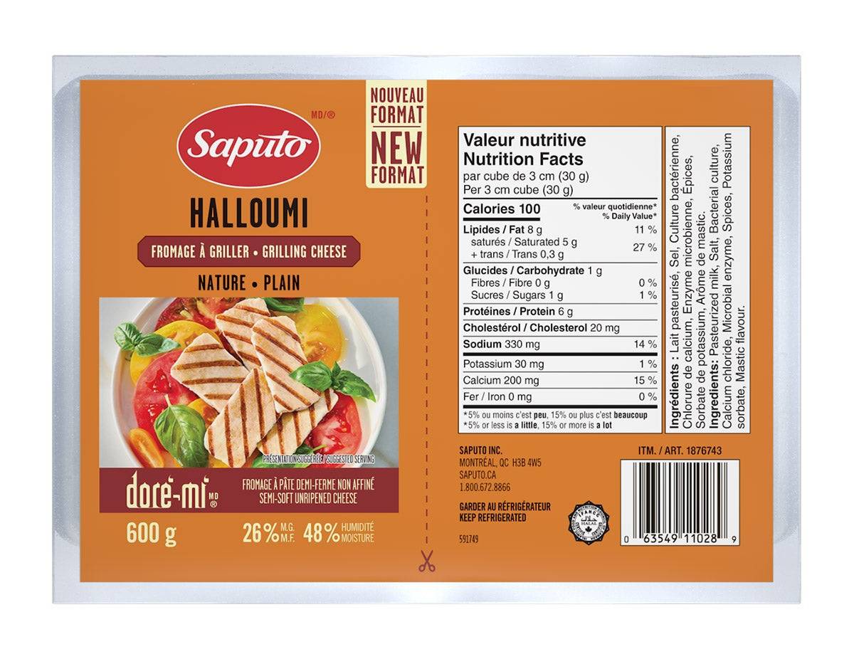 Saputo - Dore-Mi Halloumi Nature, 2 × 300 G / Saputo Dore-Mi Plain Halloumi, 2 × 300 G