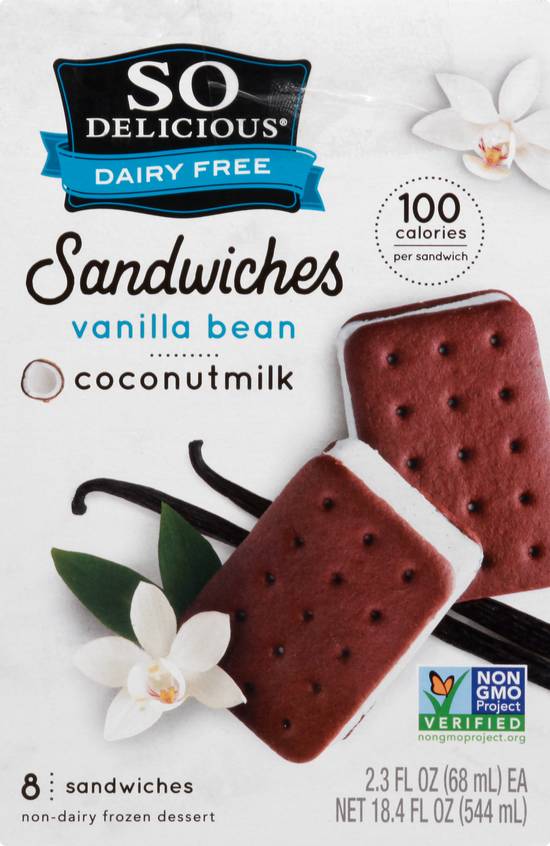 So Delicious Ice Cream Sandwiches (vanilla bean coconutmilk)